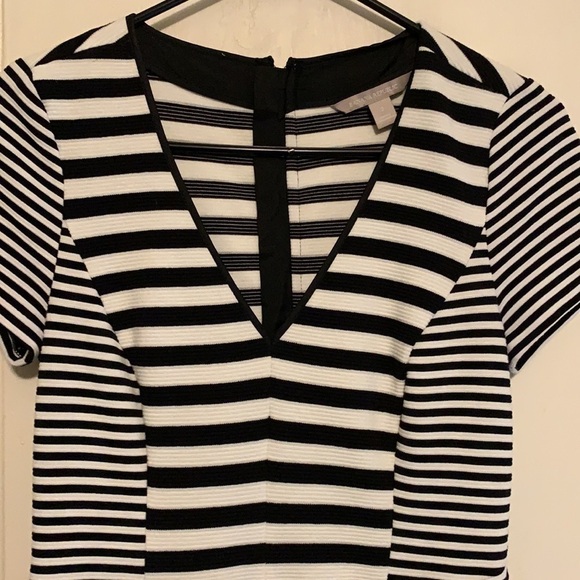 Black and White Striped Flare Dress,  2 - Picture 4 of 8